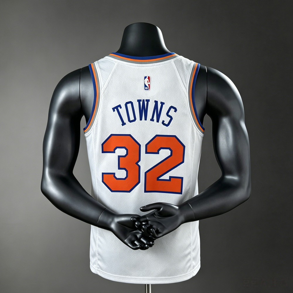 New York Knicks Association Edition Towns #32 NBA Jersey Silk Version Foto 2