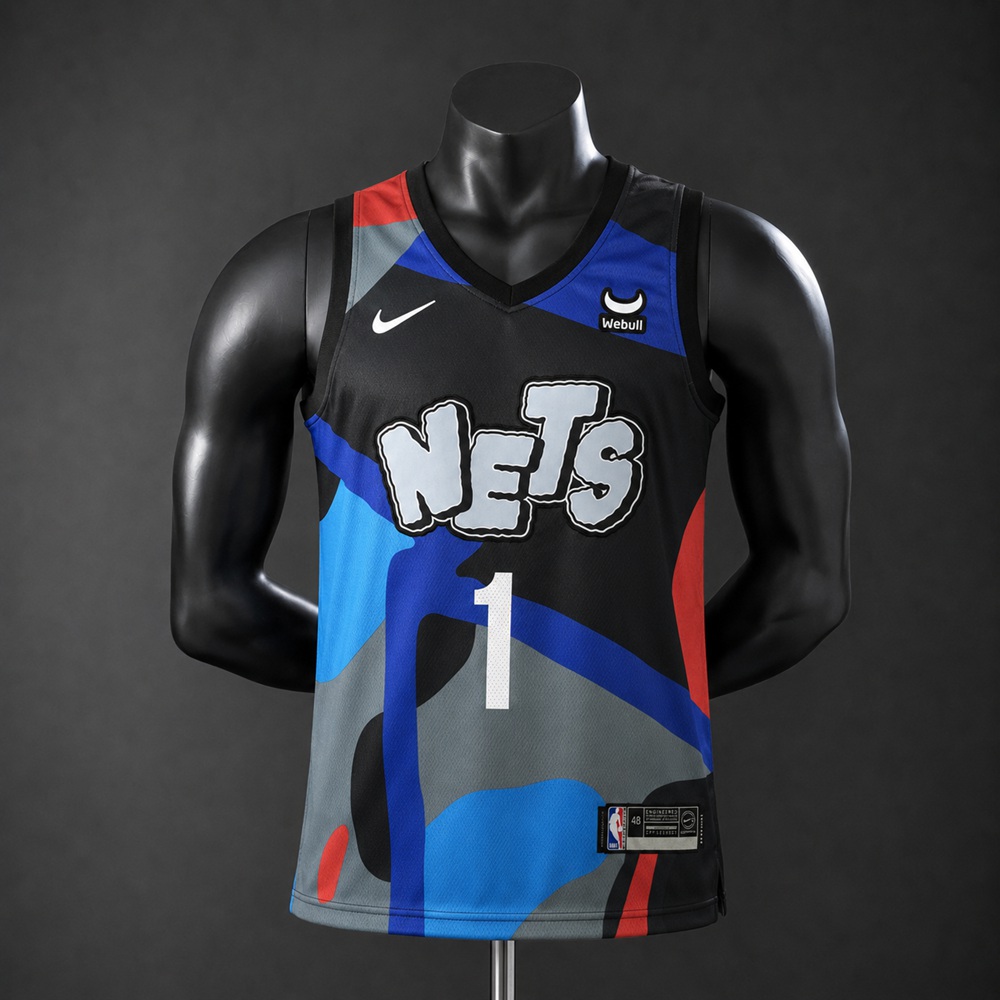 Brooklyn Nets City Edition Mikal Bridges #1 NBA Jersey Embroidered Version