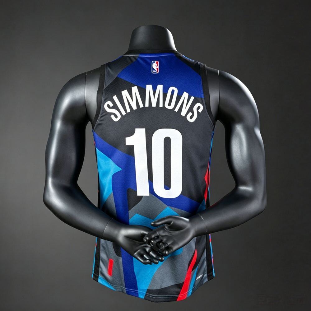 Brooklyn Nets City Edition Ben Simmons #10 NBA Jersey Silk Version Foto 2