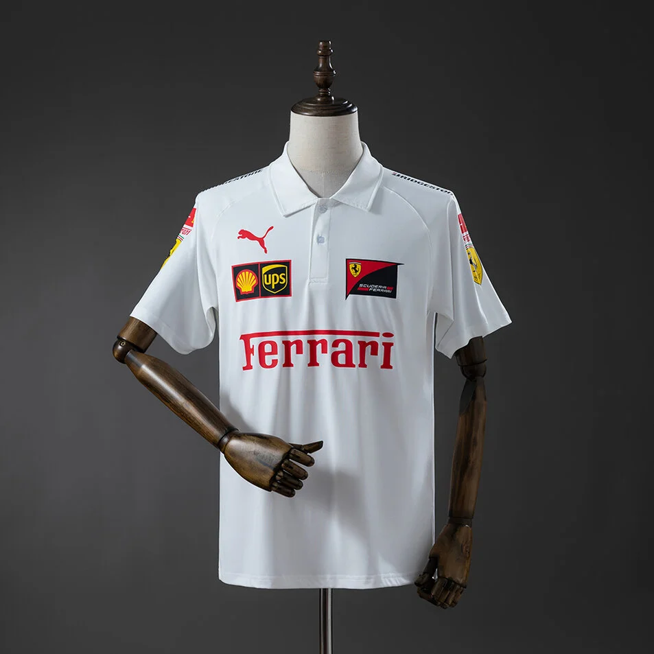 Scuderia Ferrari 2025 F1 Casual Shirts POLO White