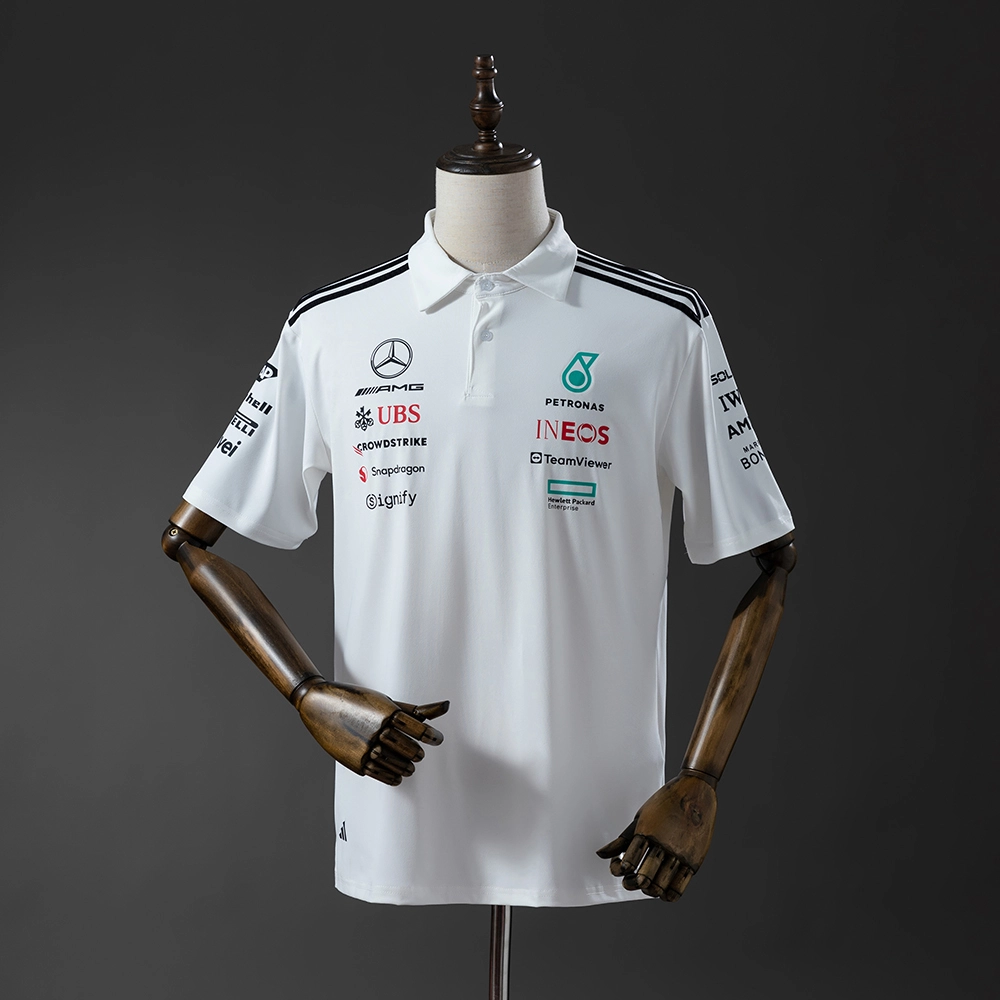 Mercedes-AMG Team 2025 F1 Racing Suit White POLO